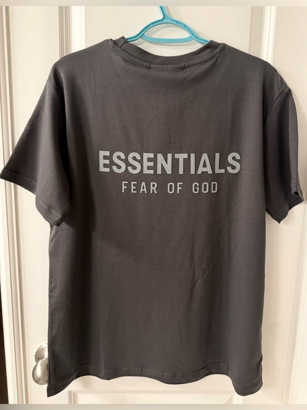 Fear of God Essentials Men's Charcoal Gray Back-Logo Tee